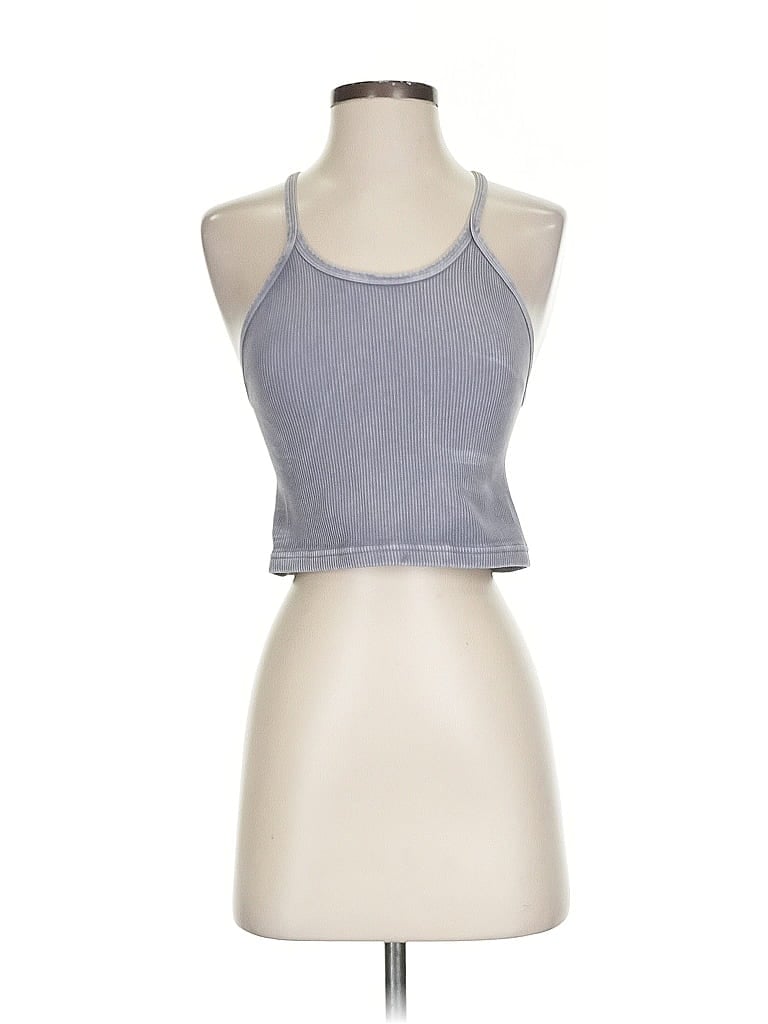 Pre-owned Assorted Brands Tank Top Gray Halter Neckline Tops