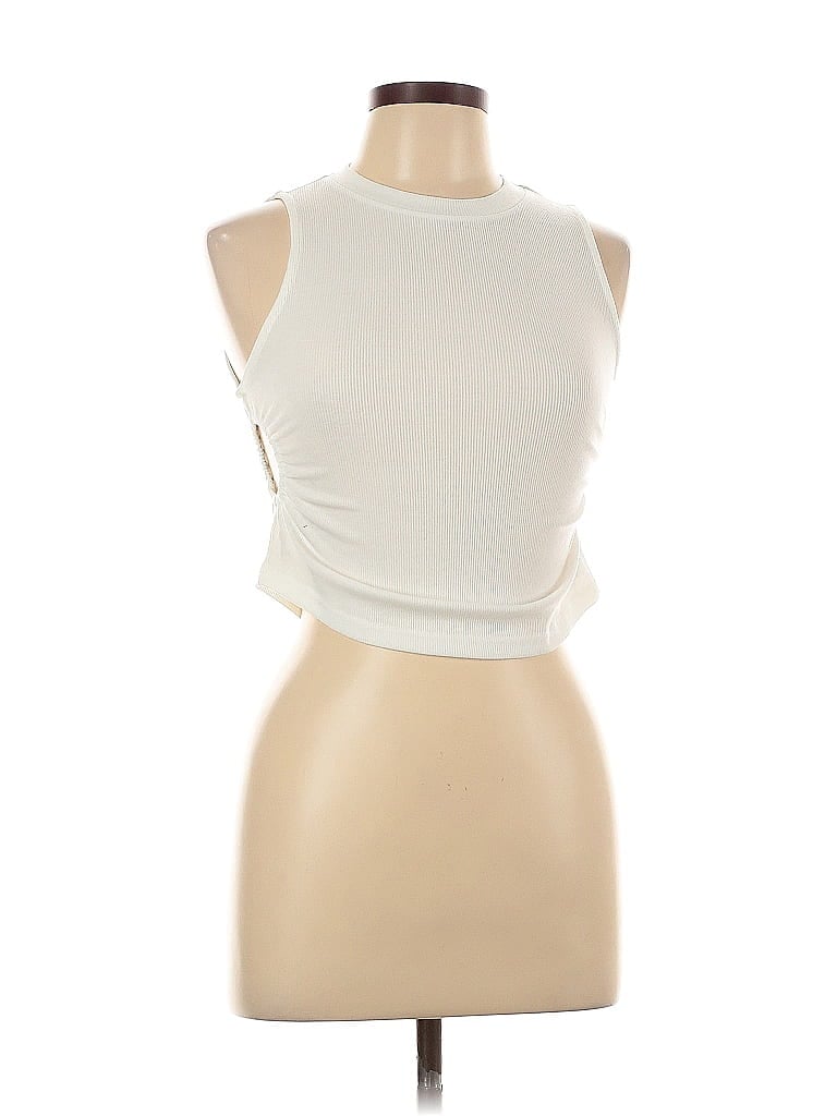 Baevely Sleeveless Top Ivory Halter Neckline Tops In Animal Print