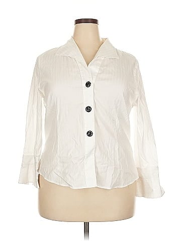 Foxcroft 3/4 Sleeve Button-Down Shirt (view 1)