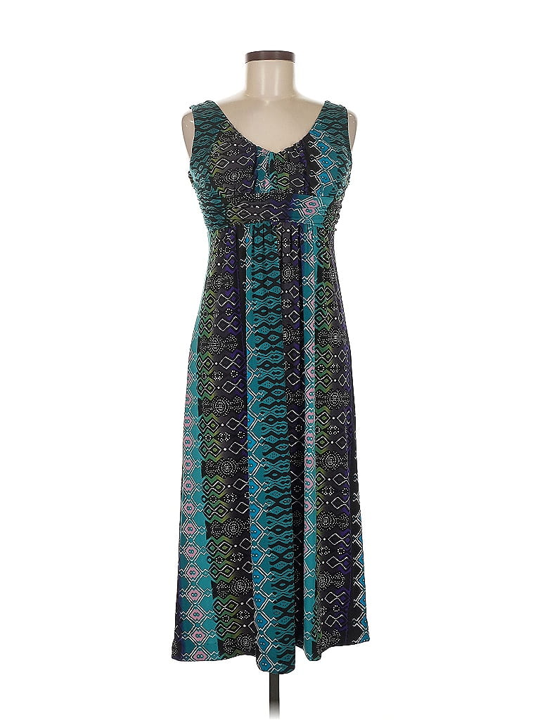 Robe Nicole By Nicole Miller – Taille 4 – 100% Soie – Couleur Bleu Vert (teal) – Occasion Très Bon état