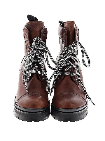 Miu Miu Leather Nevermind Combat Boots (view 2)