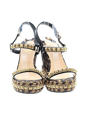 Christian Louboutin Silk Leopard Pira Ryad Wedges (view 2)