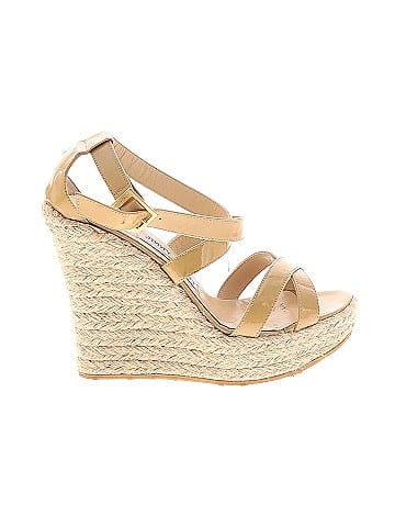 Jimmy Choo Patent Leather Espadrille Wedges (view 1)