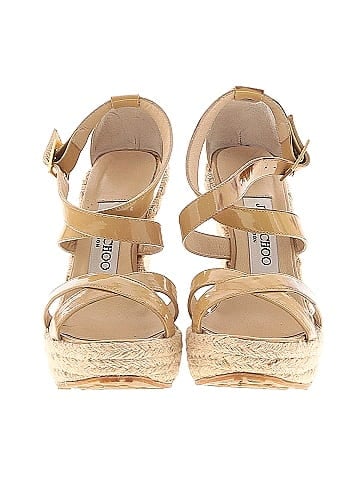 Jimmy Choo Patent Leather Espadrille Wedges (view 2)