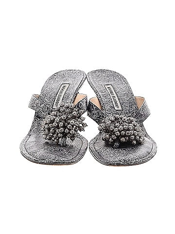 Manolo Blahnik Vintage Printed Sandals (view 2)