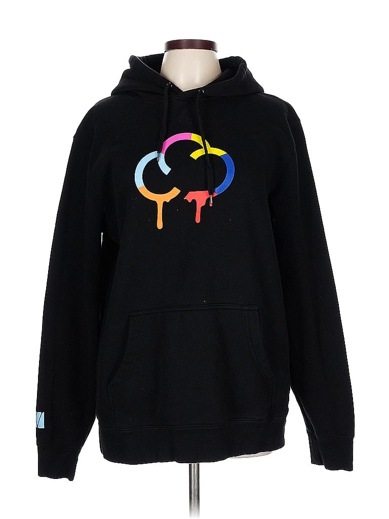 Pre-owned Assorted Brands Pullover Hoodie In Black