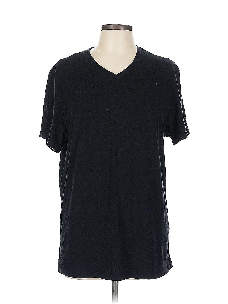 Pre-owned Alfani Short Sleeve T-shirt In Black