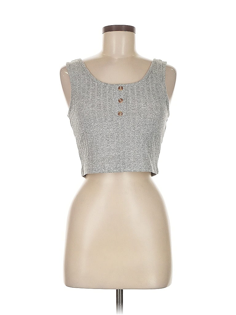 UNBRANDED Pre-owned Tank Top Gray Strapless Neckline Tops