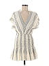 Saylor Stripes Ivory Casual Dress Size M - photo 1