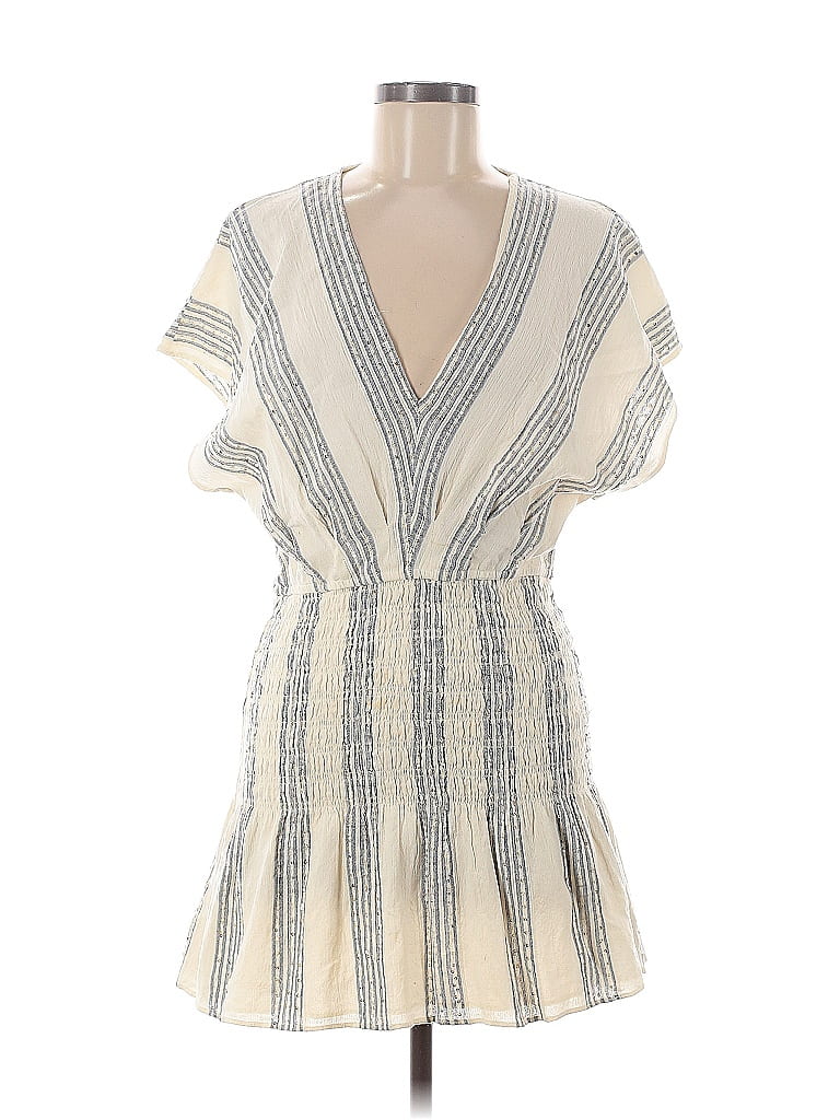 Saylor Stripes Ivory Casual Dress Size M - photo 1