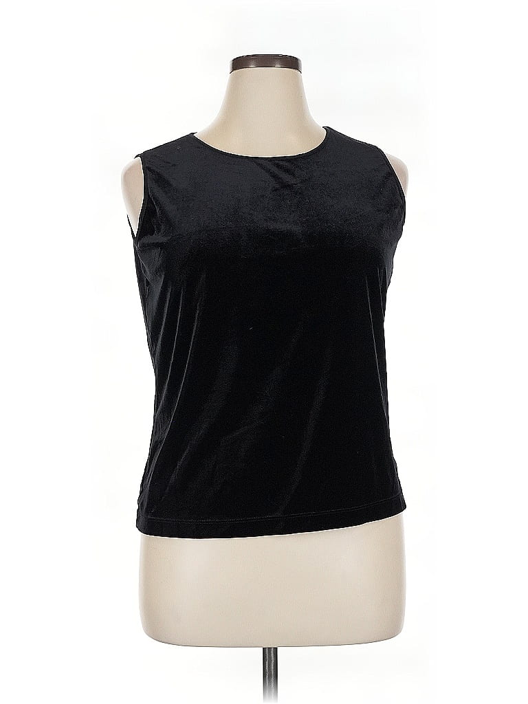 Pre-owned Laura Scott Sleeveless Top Black Boatneck Tops