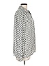 Max Studio 100% Polyester Houndstooth Silver Long Sleeve Blouse Size L - photo 4