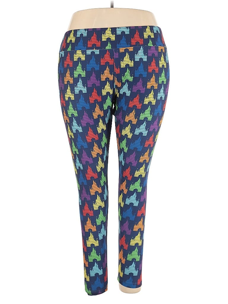 Disney Parks Print Blue Leggings Size 2X - photo 1