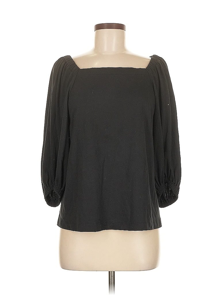 Pre-owned Uniqlo 3/4 Sleeve T-shirt In Black