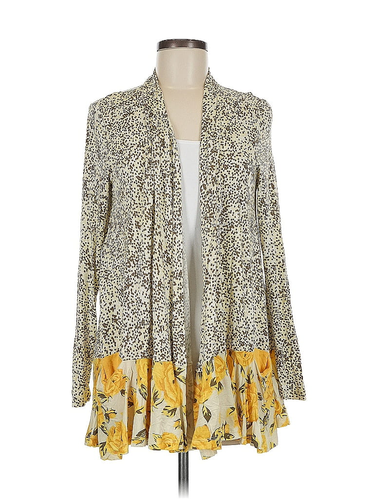 LOGO by Lori Goldstein Gold Cardigan Size M - photo 1