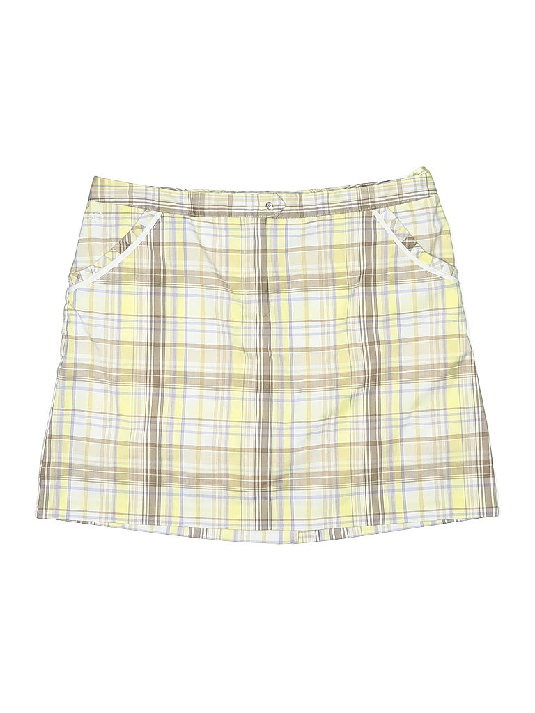 IZOD Plaid Yellow Active Skort Size 12 66 off ThredUp