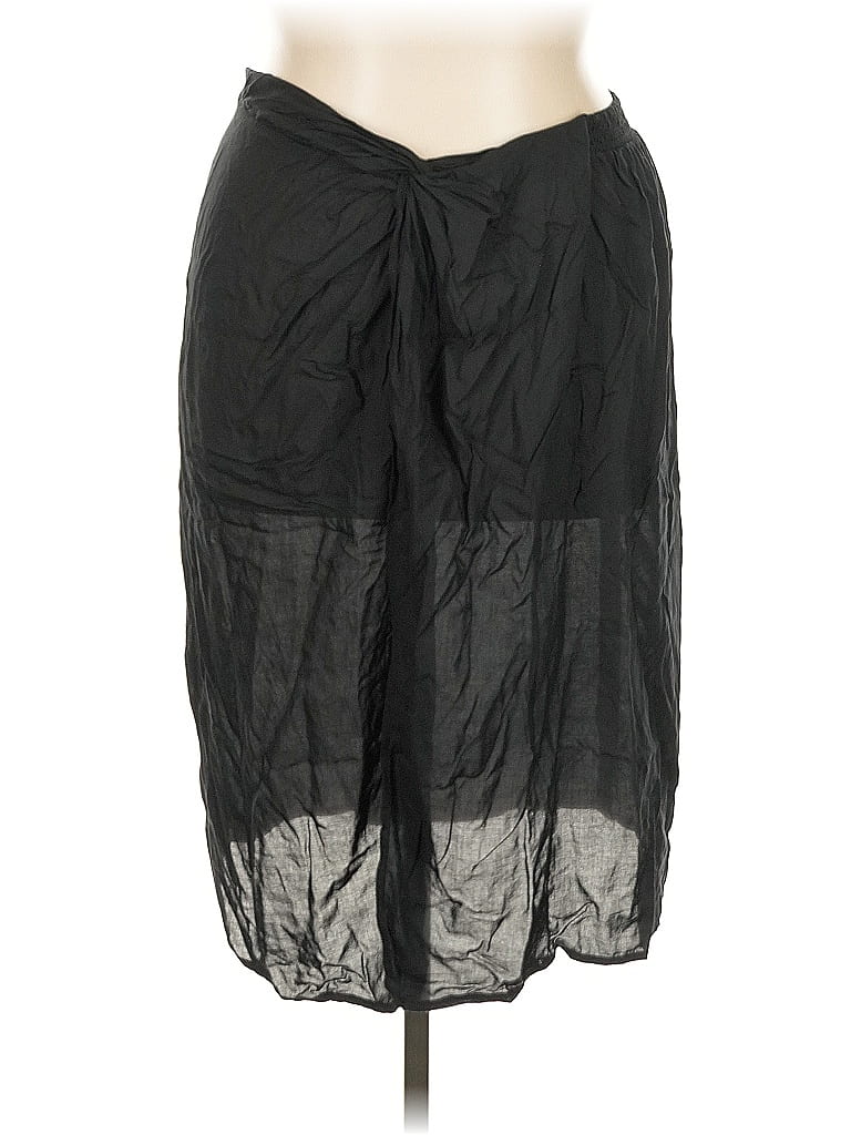 Pre-owned Lands' End Casual Skirt In Black