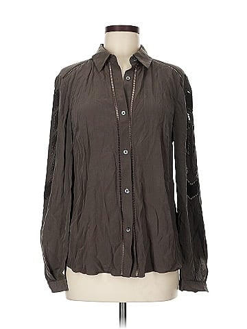 Rachel Roy Long Sleeve Silk Top (view 1)