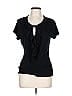 Magaschoni 100% Cotton Black Short Sleeve Top Size L (estimated) - photo 1