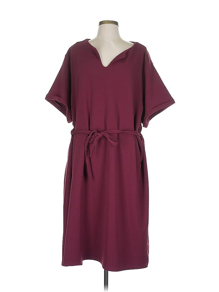 Pre-owned Club L Casual Dress In Burgundy