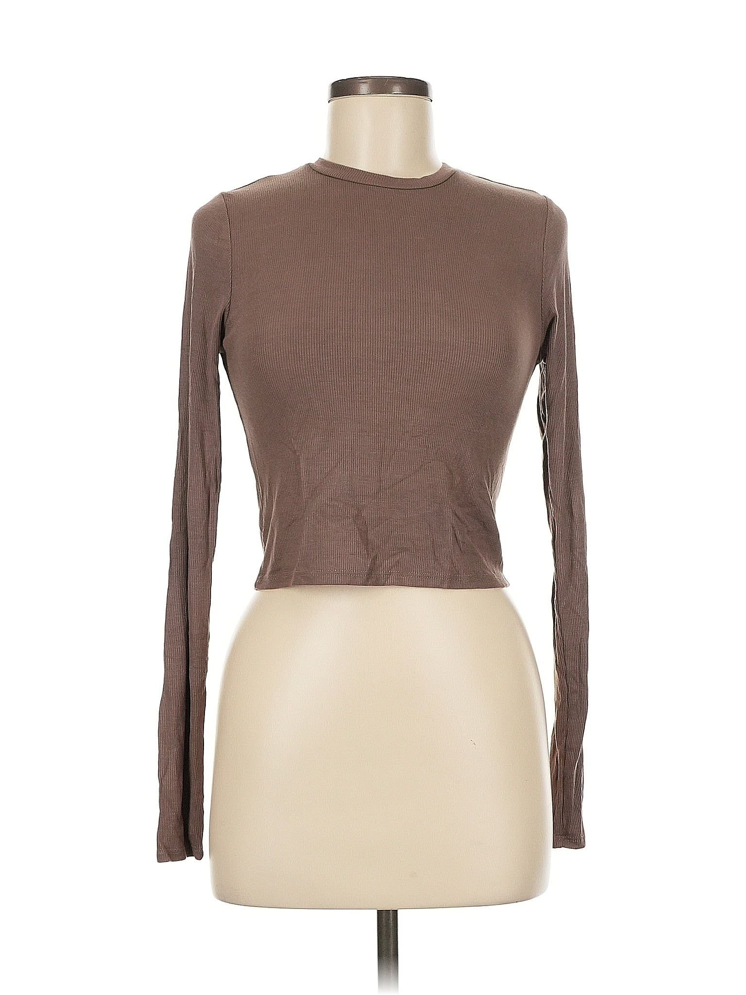 Joah Brown Brown Long Sleeve T-Shirt Size M