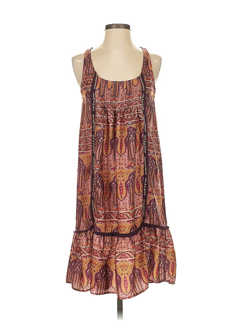 Tiny 100% Polyester Paisley Brown Casual Dress Size XS - photo 1