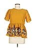 Bhanuni by Jyoti Yellow Short Sleeve T-Shirt Size M - photo 1
