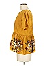 Bhanuni by Jyoti Yellow Short Sleeve T-Shirt Size M - photo 4