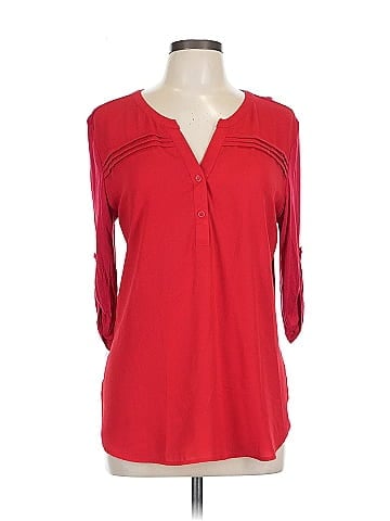 Soho JEANS NEW YORK & COMPANY 3/4 Sleeve Blouse (view 1)