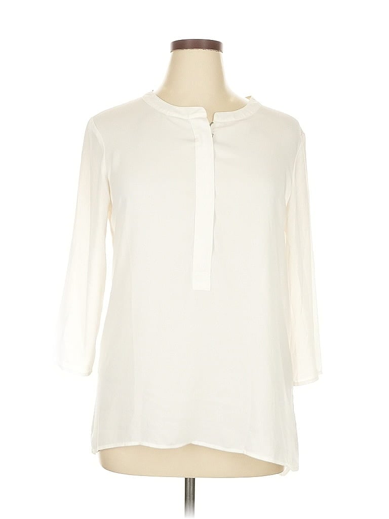 EXPRESS Pre-owned 3/4 Sleeve Blouse In White