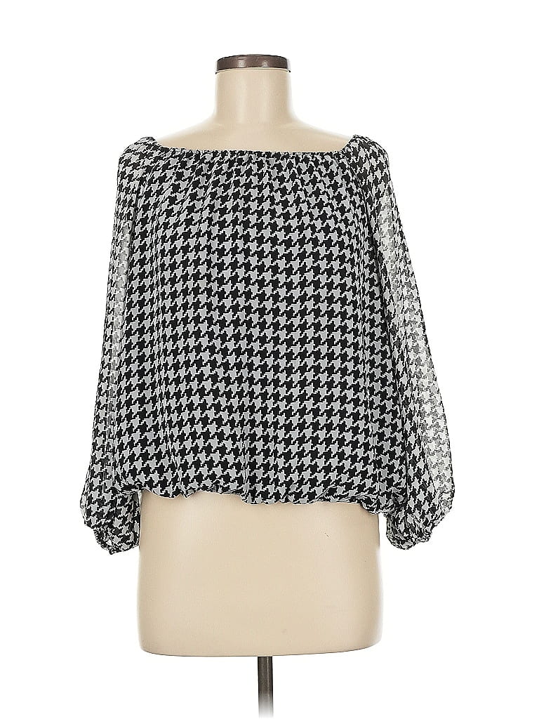 Pre-owned Vince Camuto 3/4 Sleeve Blouse In Black