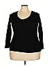 Ambiance Black 3/4 Sleeve T-Shirt Size 2X - photo 1
