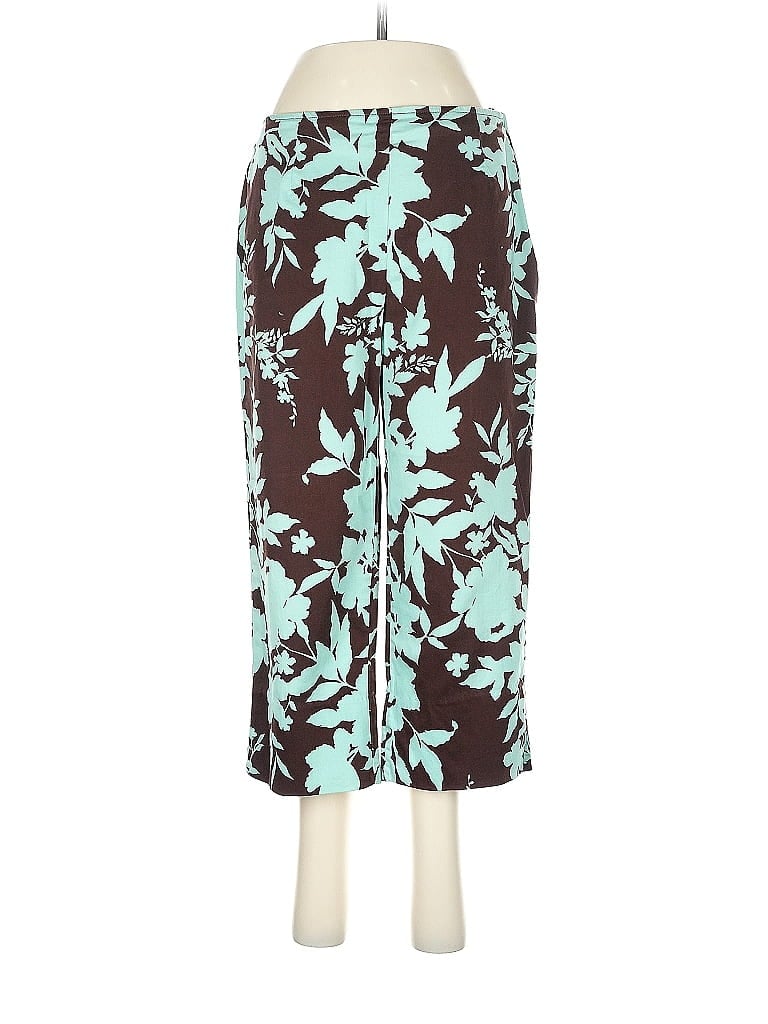Newport News Print Teal Green Casual Pants Size 8 - photo 1