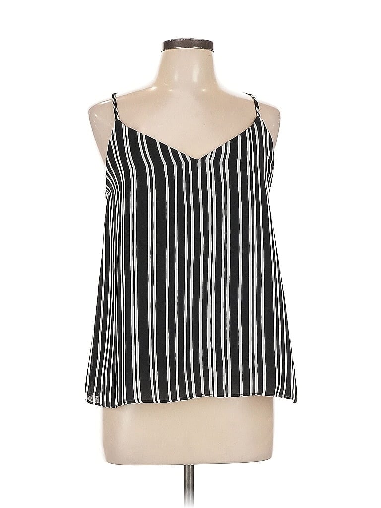 Pre-owned H&m Sleeveless Blouse In Black