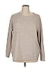 Pink Clover 100% Polyester Metallic Tan Pullover Sweater Size 1X - photo 1