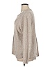 Pink Clover 100% Polyester Metallic Tan Pullover Sweater Size 1X - photo 4