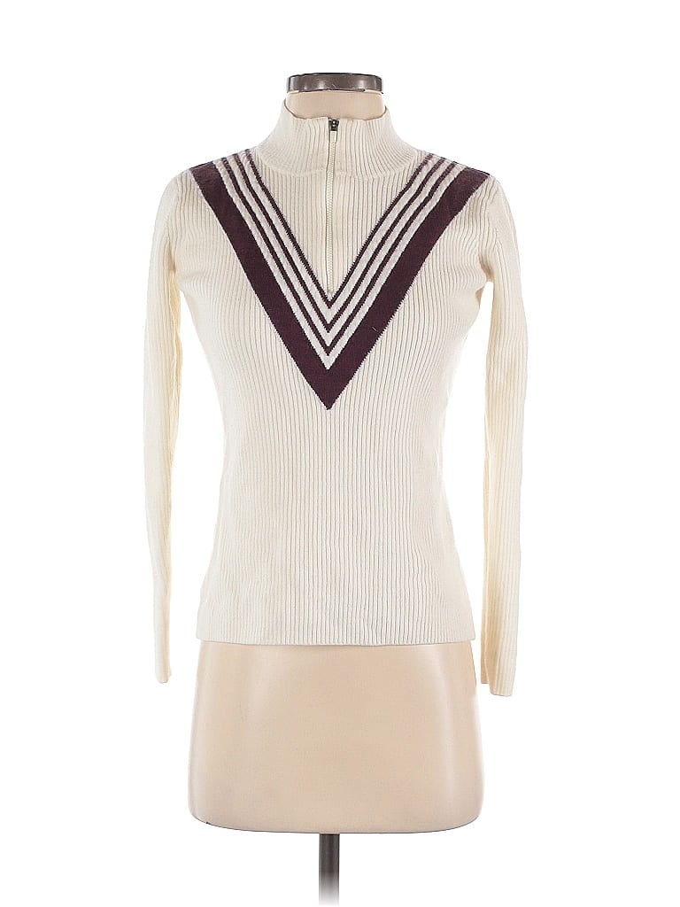 Pre-owned Sweaty Betty Turtleneck Sweater In White