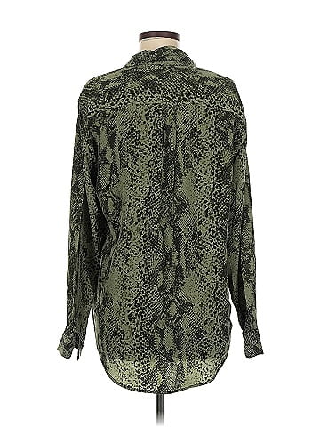 Equipment Long Sleeve Silk Top (view 2)
