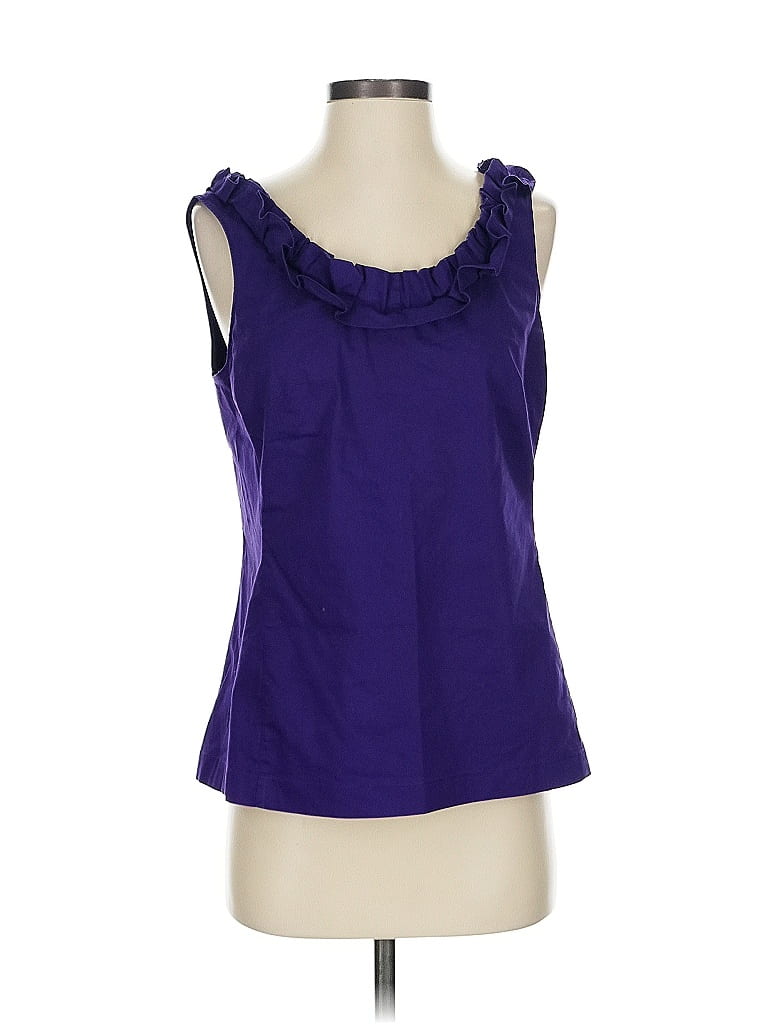 Pre-owned Ann Taylor Factory Sleeveless Blouse In Purple