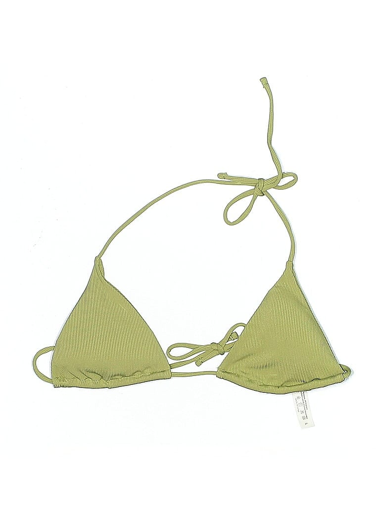 Click to view more detailed imagery on our partner's website Pre-owned Unbranded Swimsuit Top Green Solid Pattern Swimwear