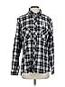 Hot Topic Plaid Black Long Sleeve Button-Down Shirt Size S - photo 1