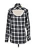 Hot Topic Plaid Black Long Sleeve Button-Down Shirt Size S - photo 2