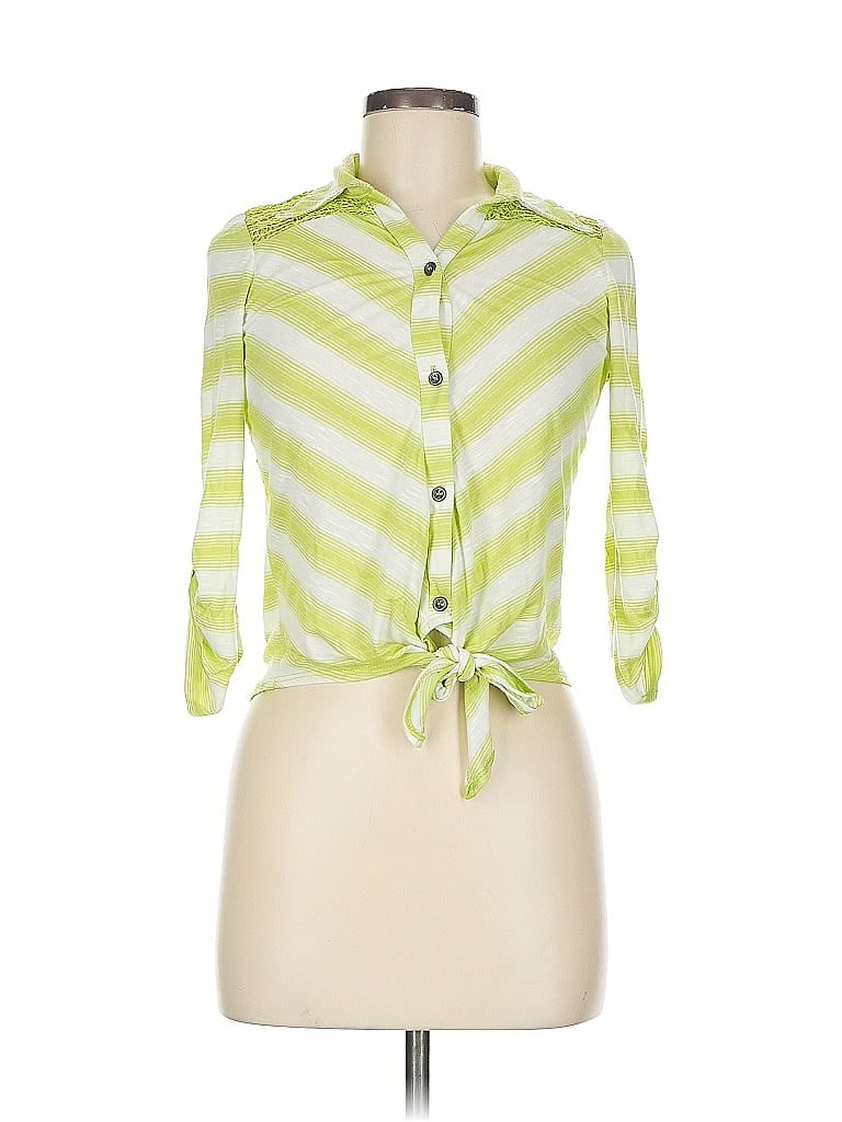 Pre-owned Rue21 3/4 Sleeve Blouse In Green