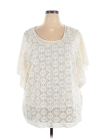 JM Collection Short Sleeve Blouse (view 1)