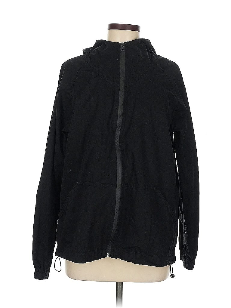 Pre-owned Assorted Brands Zip Up Hoodie In Black