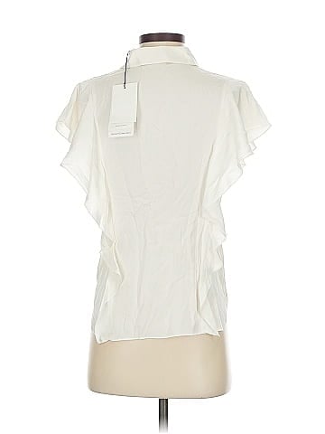 Theory Short Sleeve Silk Top (view 2)