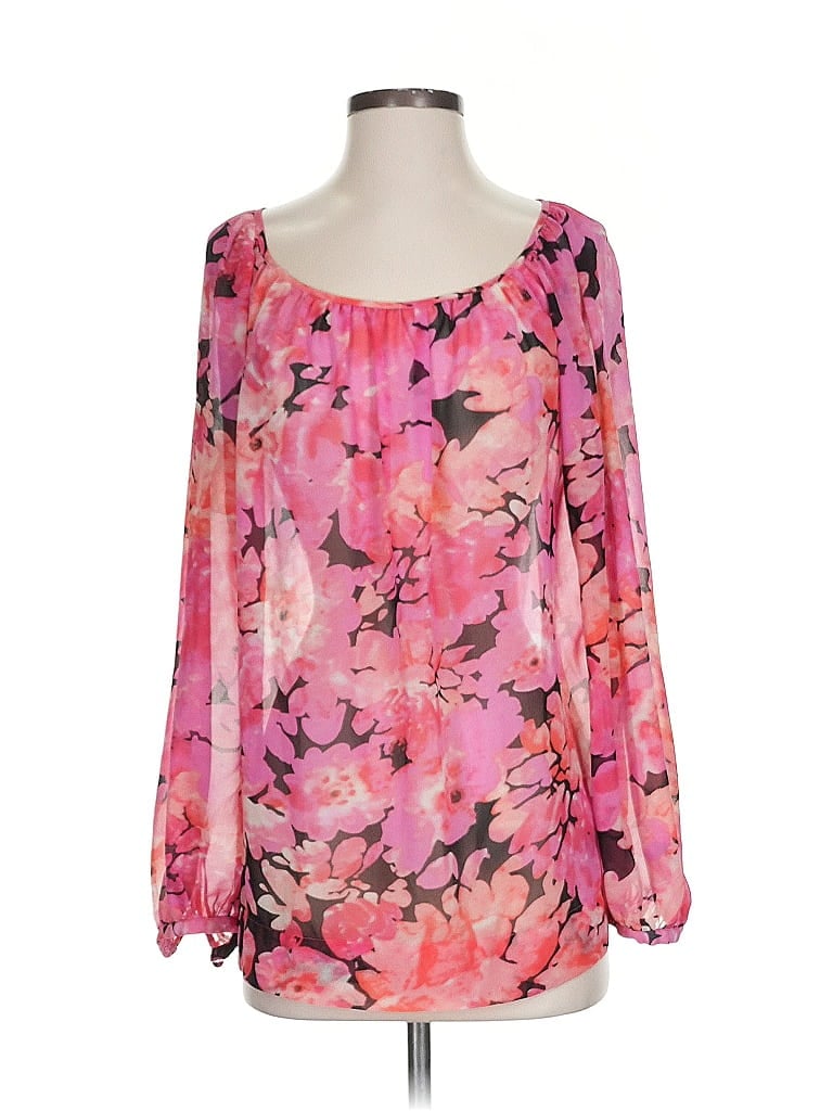 Pre-owned Cabi Long Sleeve Blouse In Pink