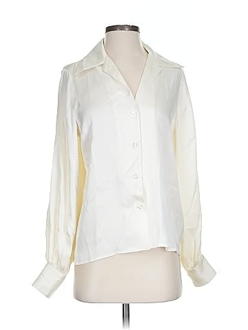 Anine Bing Long Sleeve Silk Top (view 1)
