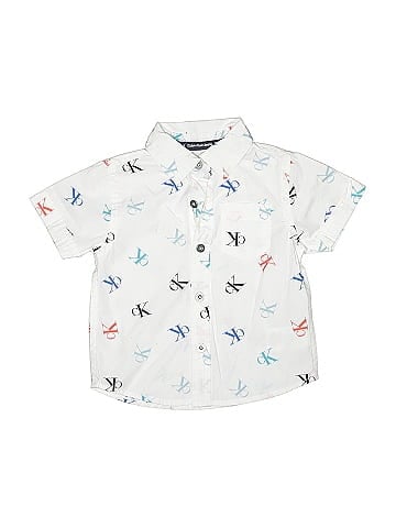 CALVIN KLEIN JEANS Short Sleeve Button-Down Shirt (view 1)