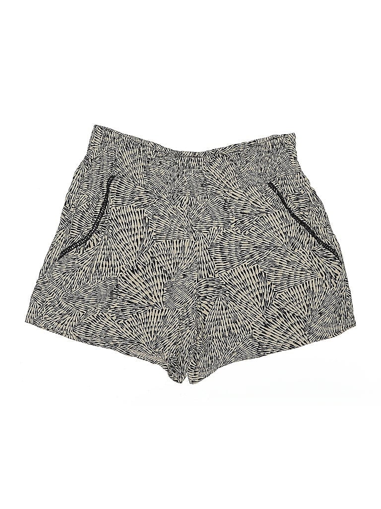 Three Dots 100% Rayon Chevron-herringbone Gray Shorts Size L - photo 1